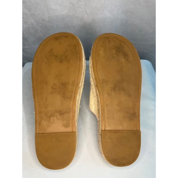 Tory Burch Shelby Two‎ Band Leather Espadrille Slides Women's 6.5 - Picture 7 of 7